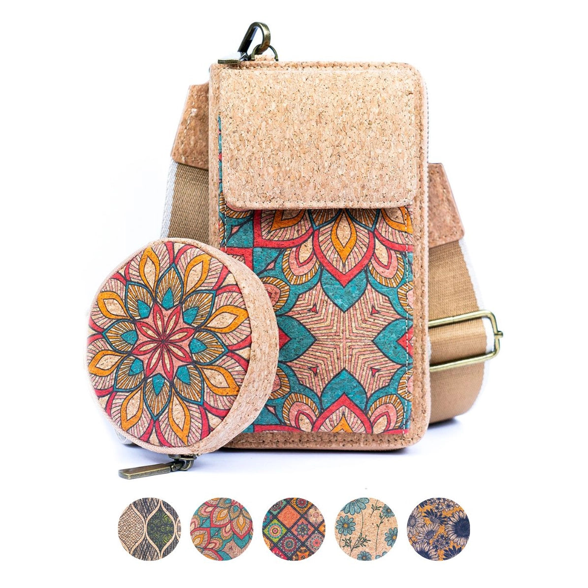 Kork Handytasche Mandala