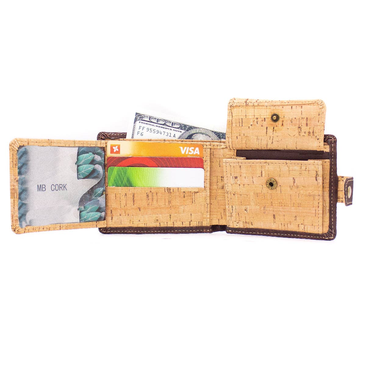 Sleek Bifold Portemonnaie "Noctis" - schwarz