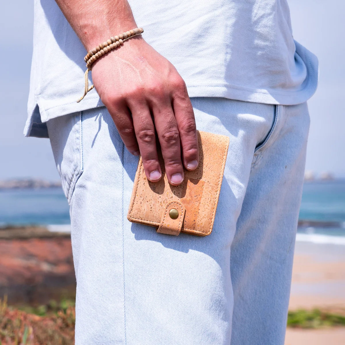 Sleek Bifold Portemonnaie "Noctis" - natur