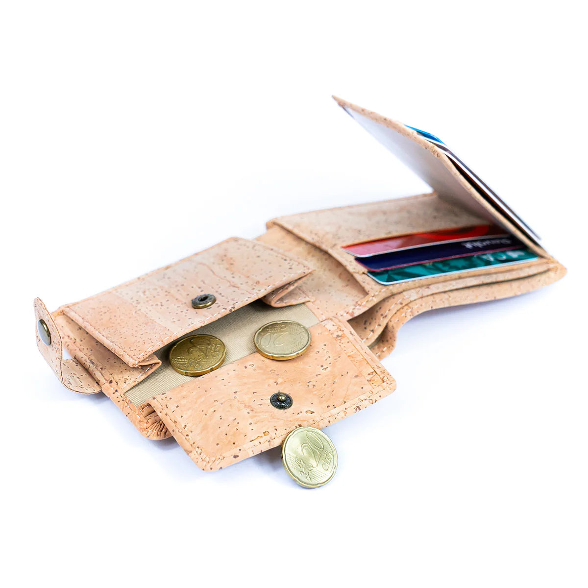Sleek Bifold Portemonnaie "Noctis" - natur