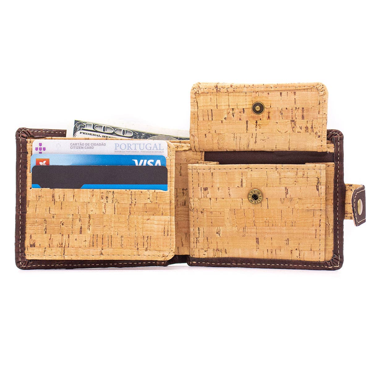 Sleek Bifold Portemonnaie "Noctis" - schwarz