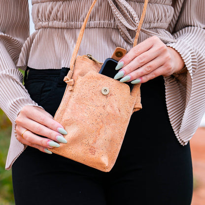 Handytasche aus Kork für Damen