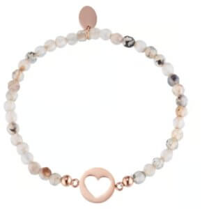 Amora – Armband aus Achat mit Herz