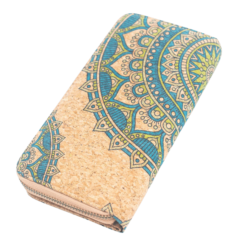 Eulora-Kork-Portemonnaie-blau-natur-mandala